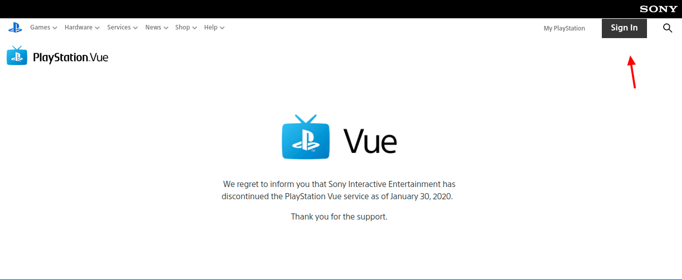PlayStation Vue Create Account